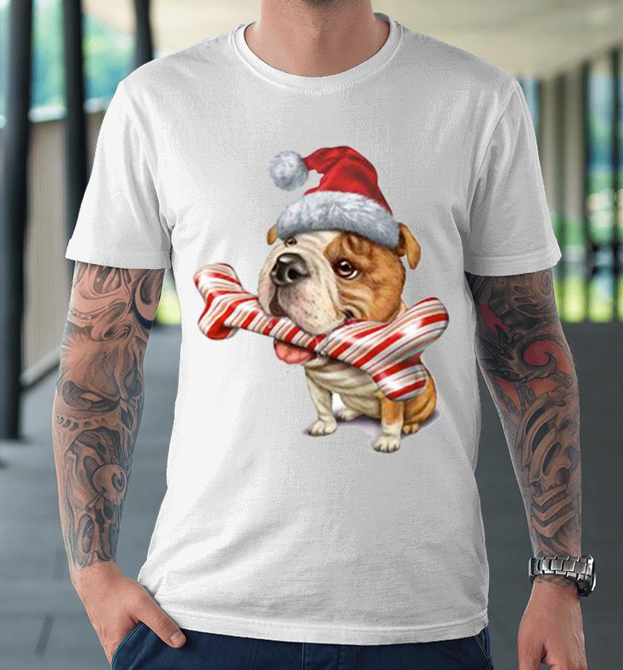 Cute Bulldog Christmas Dog Lovers Premium T-Shirt