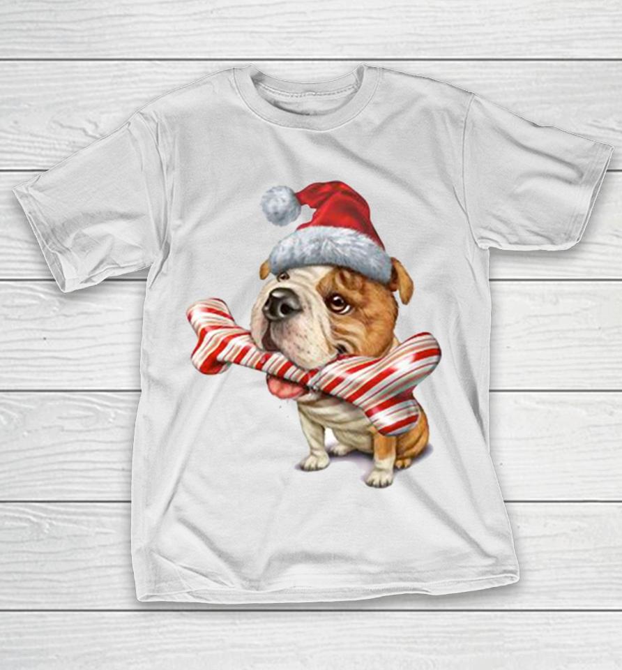Cute Bulldog Christmas Dog Lovers T-Shirt