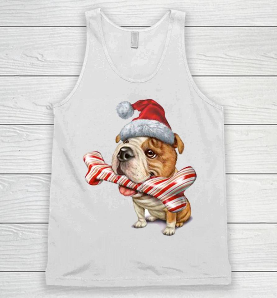 Cute Bulldog Christmas Dog Lovers Unisex Tank Top