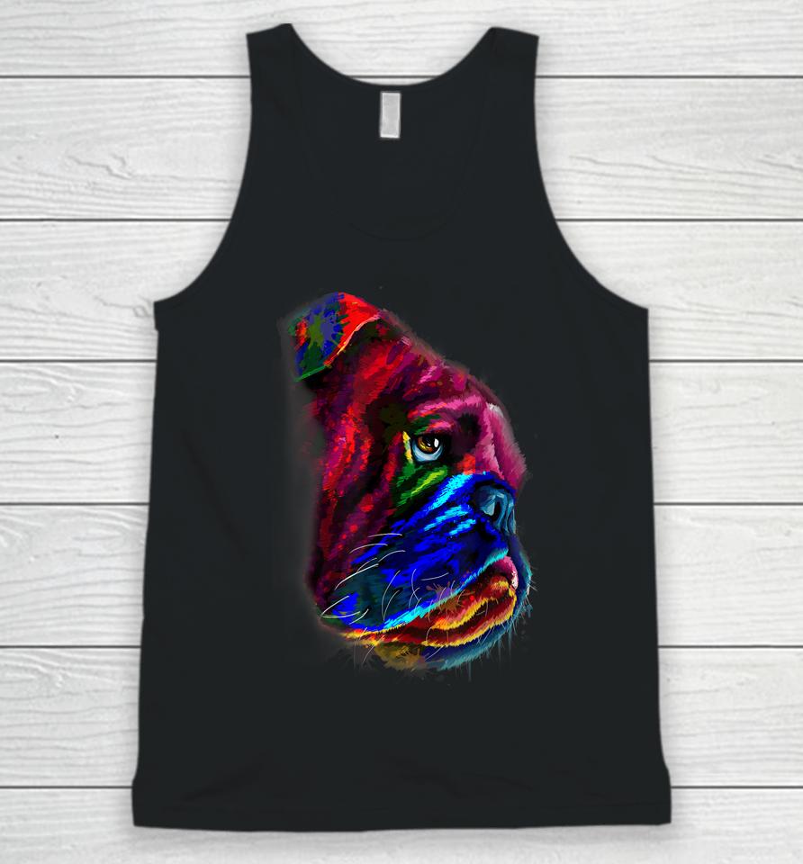 Cute Bulldog Yes I Miss You Too Colorful Unisex Tank Top