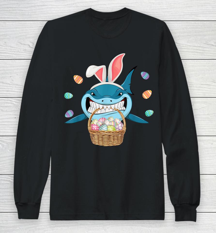 Cute Bunny Shark Easter Long Sleeve T-Shirt