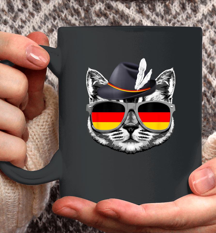 Cute Cat German Flag Oktoberfest Pride Germany Festival Coffee Mug