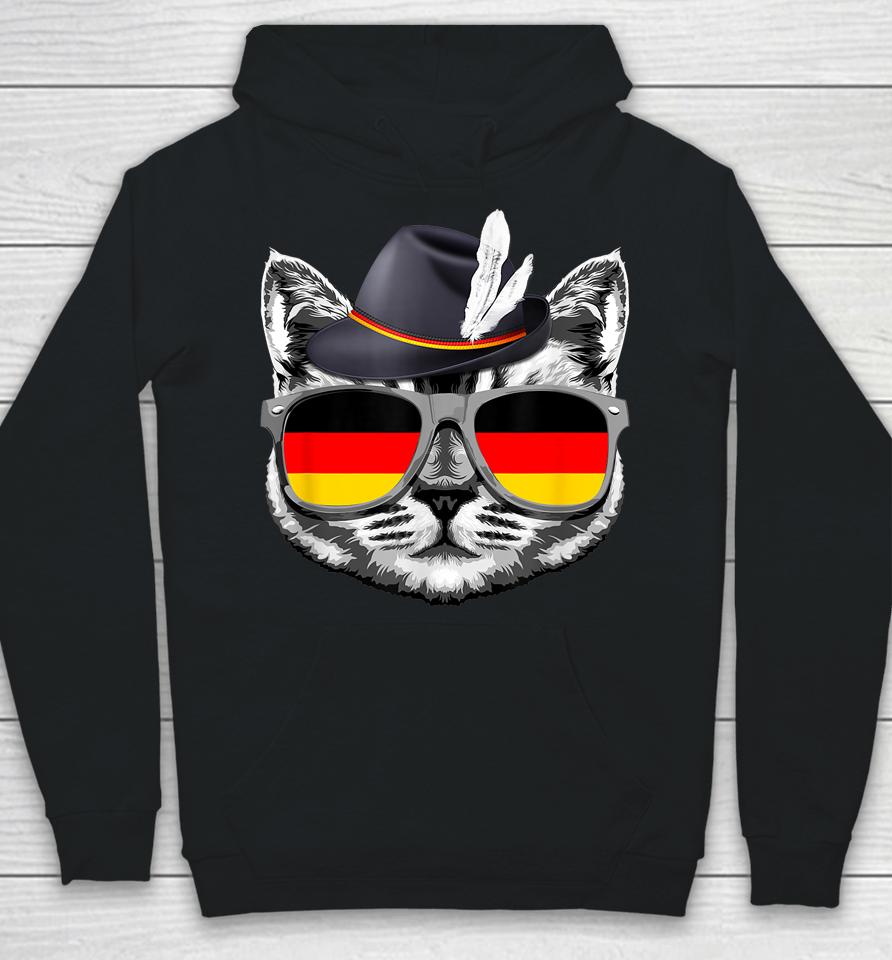 Cute Cat German Flag Oktoberfest Pride Germany Festival Hoodie