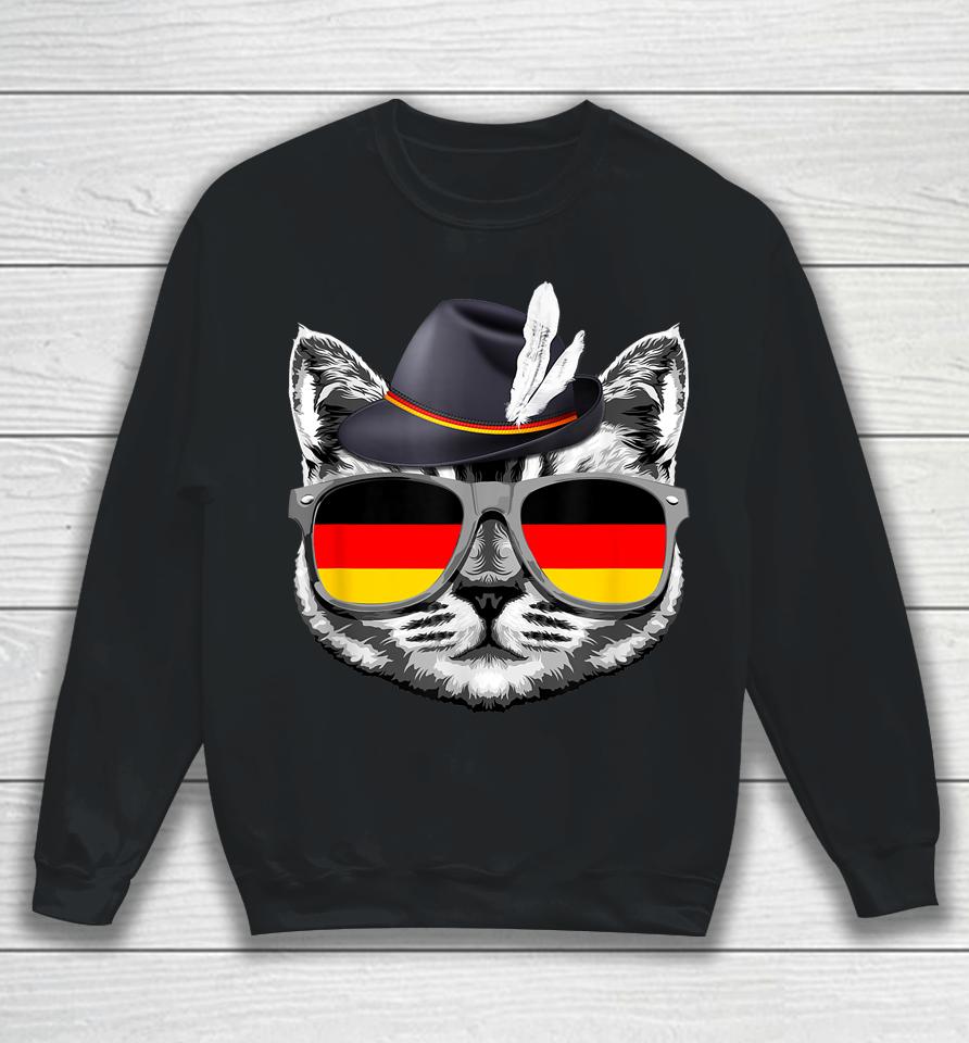 Cute Cat German Flag Oktoberfest Pride Germany Festival Sweatshirt