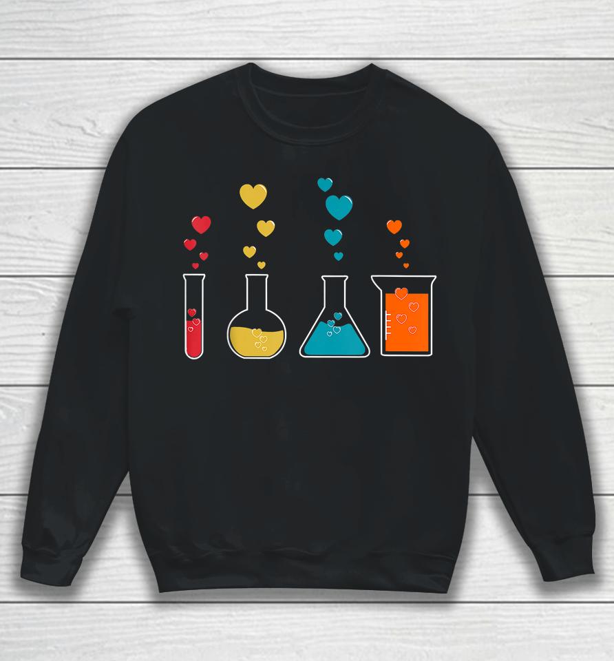 Cute Chemistry Hearts Science Valentines Sweatshirt