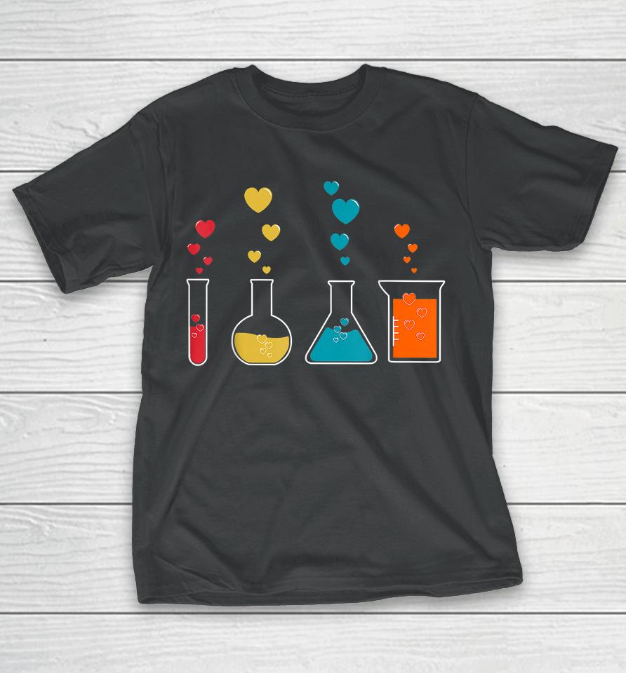 Cute Chemistry Hearts Science Valentines T-Shirt