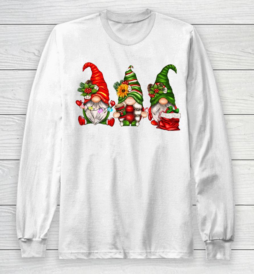 Cute Christmas Gnomes T-Shirt Funny Family Gnomes Xmas Matching Long Sleeve T-Shirt