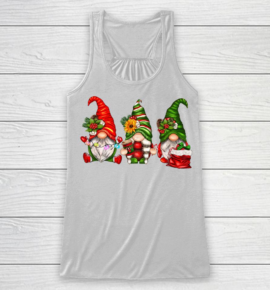 Cute Christmas Gnomes T-Shirt Funny Family Gnomes Xmas Matching Racerback Tank