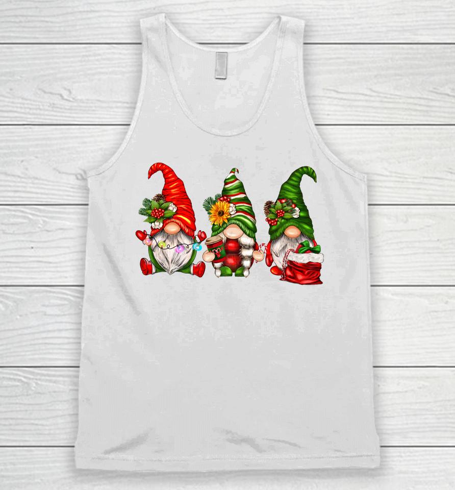 Cute Christmas Gnomes T-Shirt Funny Family Gnomes Xmas Matching Unisex Tank Top