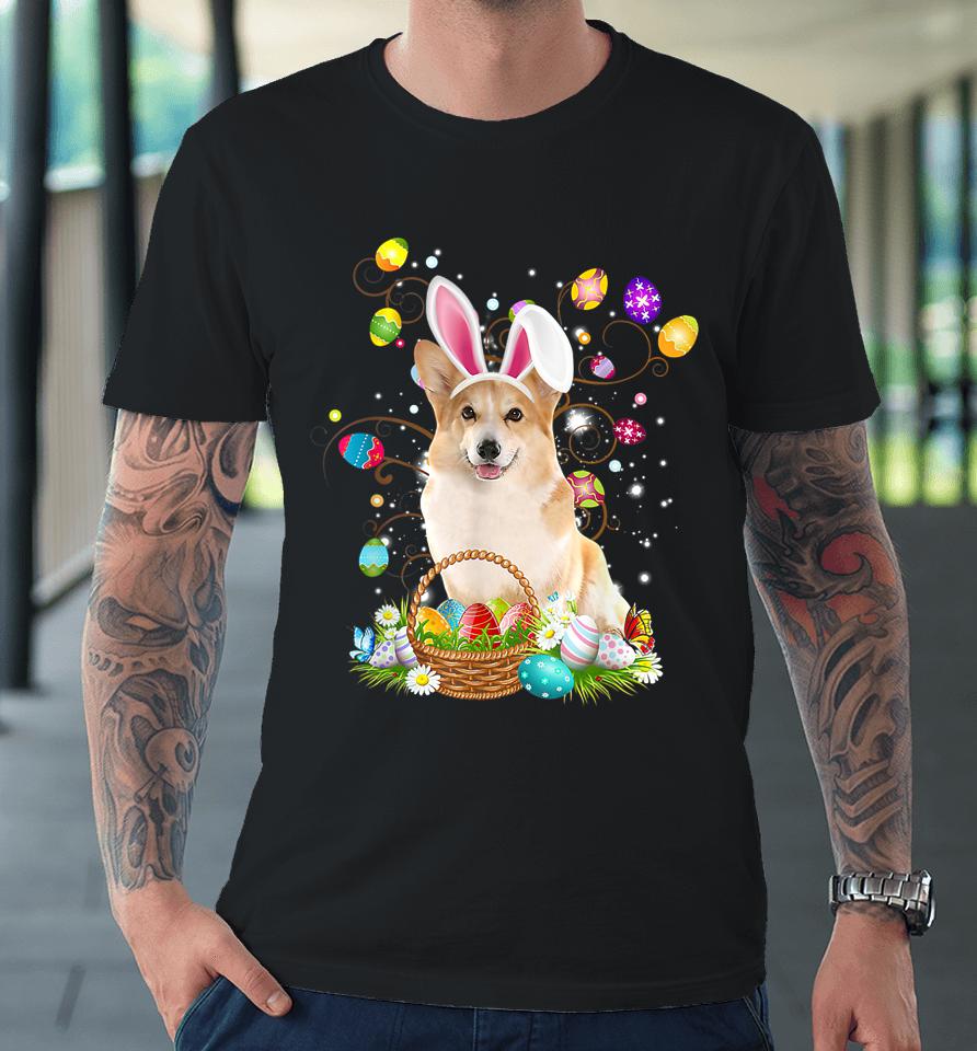 Cute Corgi Dog Egg Easter Day Premium T-Shirt