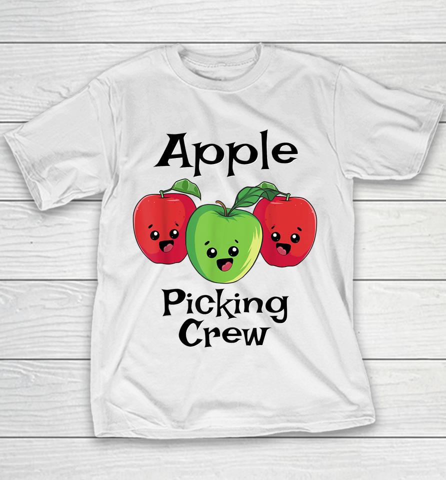 Cute Fall Autumn Orchard Matching Family Apple Picking Crew Youth T-Shirt