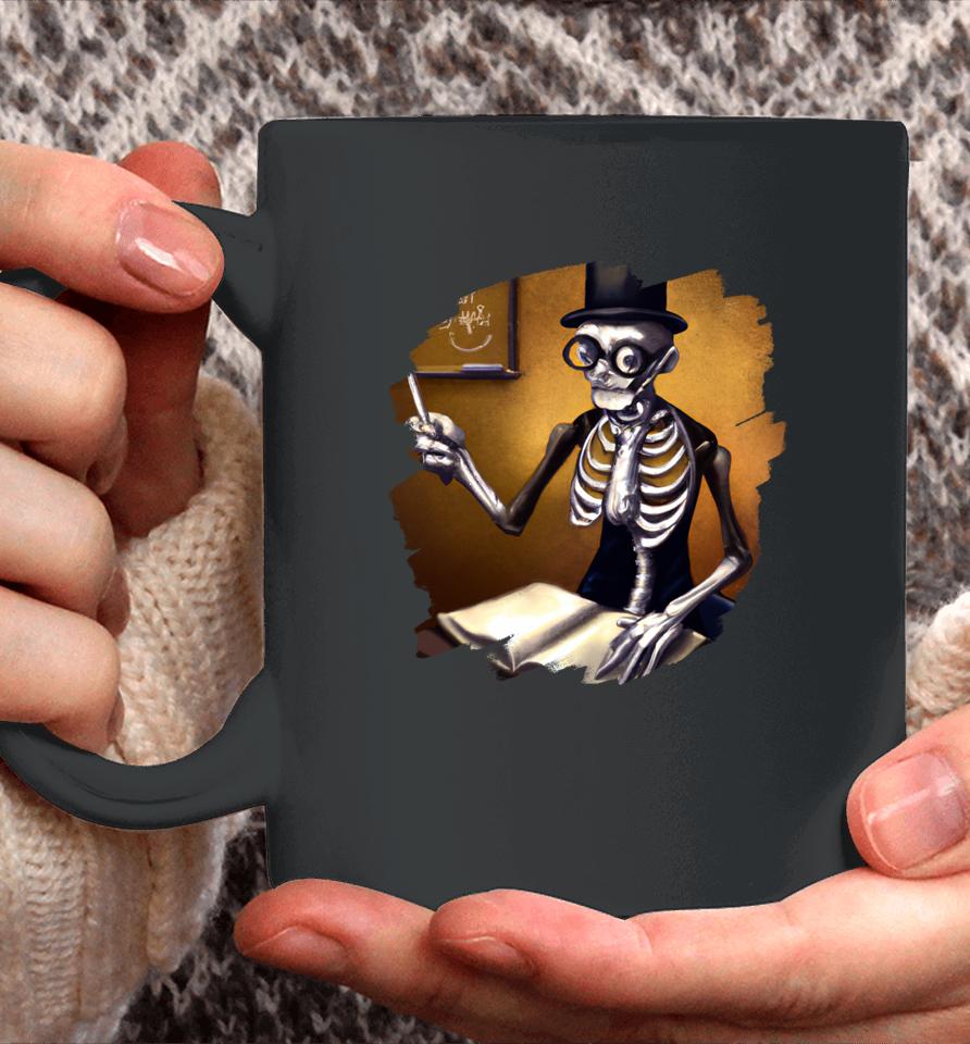 Cute Funny Skeleton Teacher Professor School Halloween Coffee Mug