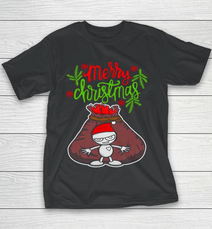 Cute Gangster Cartoon With Dynamite Christmas 2023 Youth T-Shirt