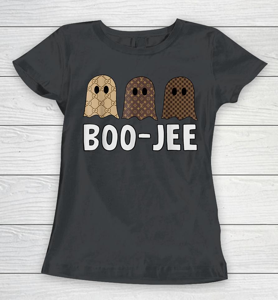 Cute Ghost Halloween Costume Boujee Boo Jee Spooky Season Women T-Shirt