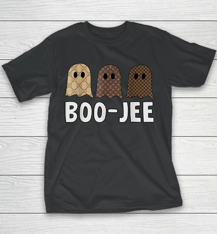 Cute Ghost Halloween Costume Boujee Boo Jee Spooky Season Youth T-Shirt