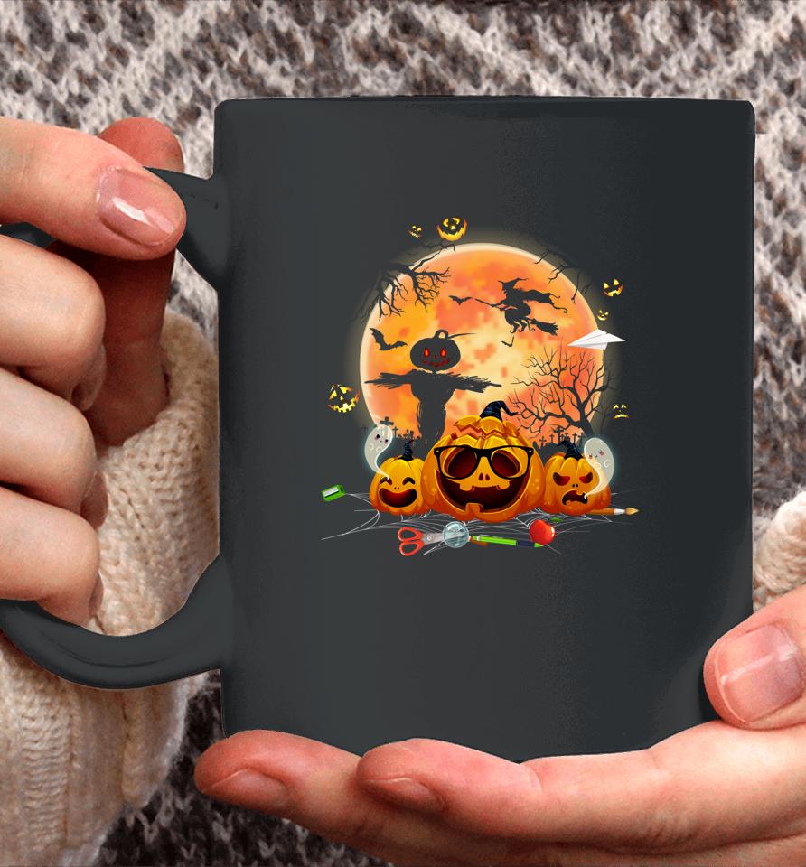 Cute Ghost Halloween Teacher Trick Or Teach Elementary Mummy Coffee Mug