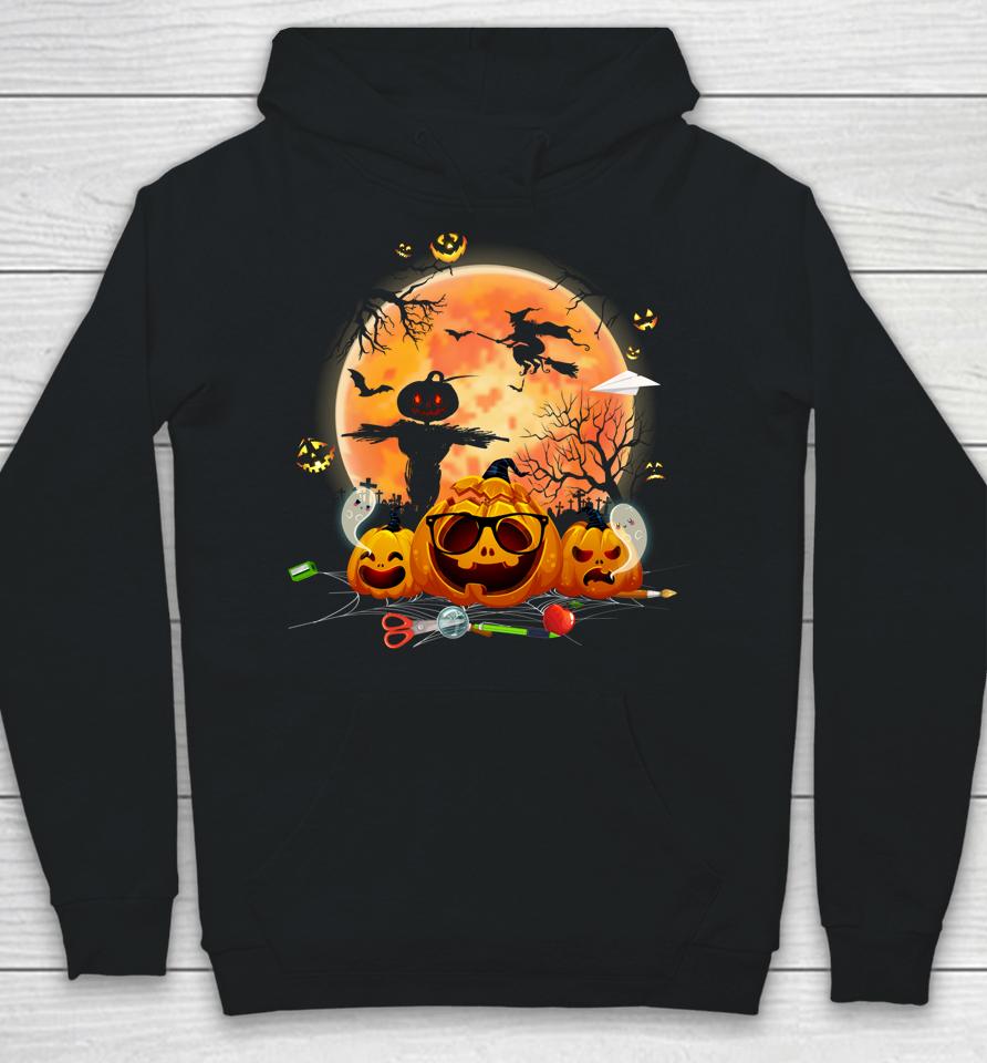 Cute Ghost Halloween Teacher Trick Or Teach Elementary Mummy Hoodie