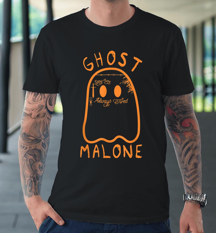Cute Ghost Malone Fall Season Funny Halloween Spooky Season Premium T-Shirt