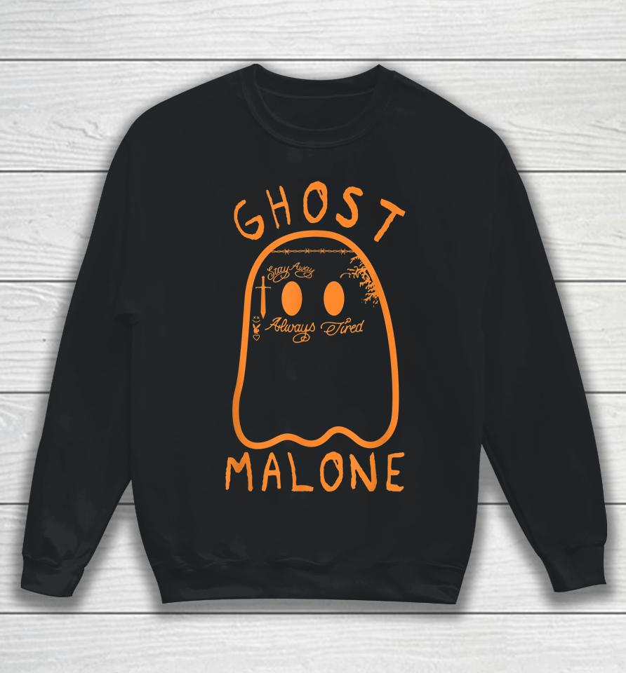 Cute Ghost Malone Fall Season Funny Halloween Spooky Season Sweatshirt