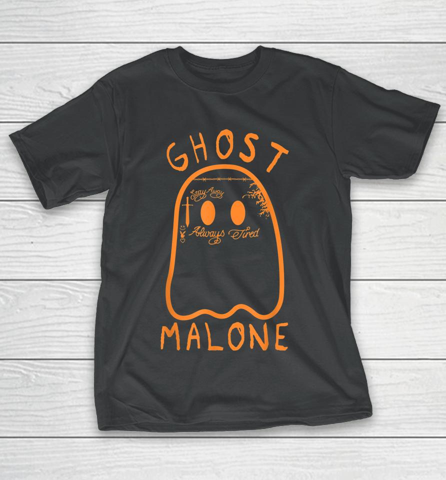 Cute Ghost Malone Fall Season Funny Halloween Spooky Season T-Shirt