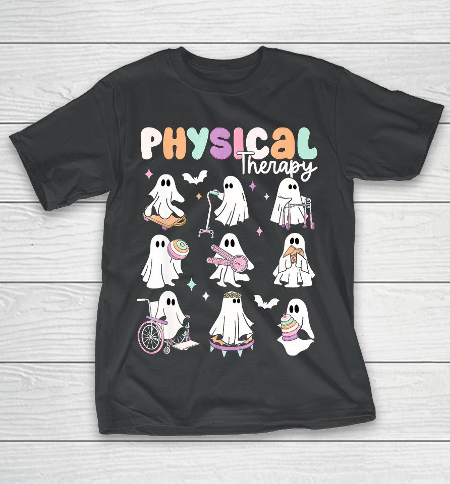 Cute Ghost Physical Therapy Pt Physical Therapist Halloween T-Shirt