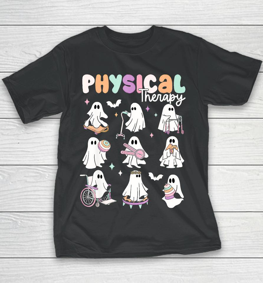 Cute Ghost Physical Therapy Pt Physical Therapist Halloween Youth T-Shirt
