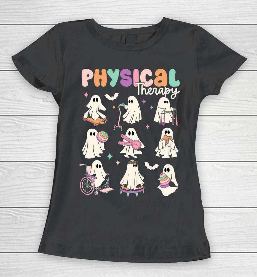 Cute Ghost Physical Therapy Pt Physical Therapist Halloween Women T-Shirt