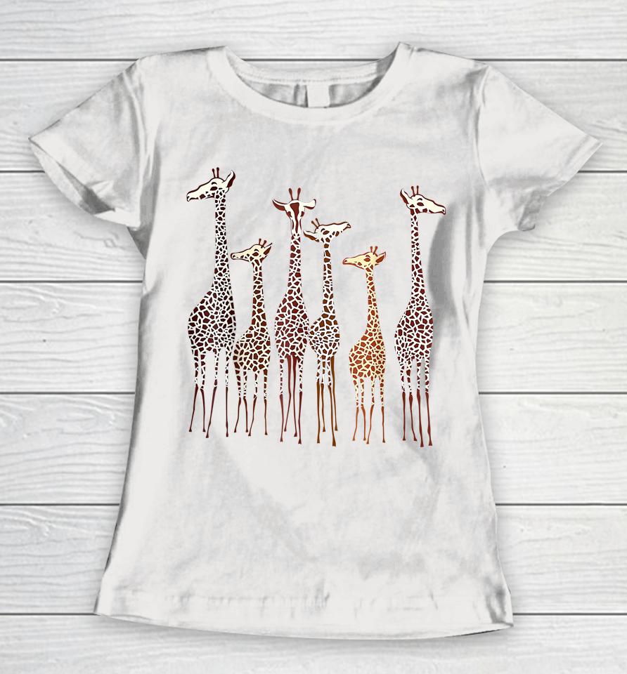 Cute Giraffe Animal Lovers Funny Nature Lover Women T-Shirt
