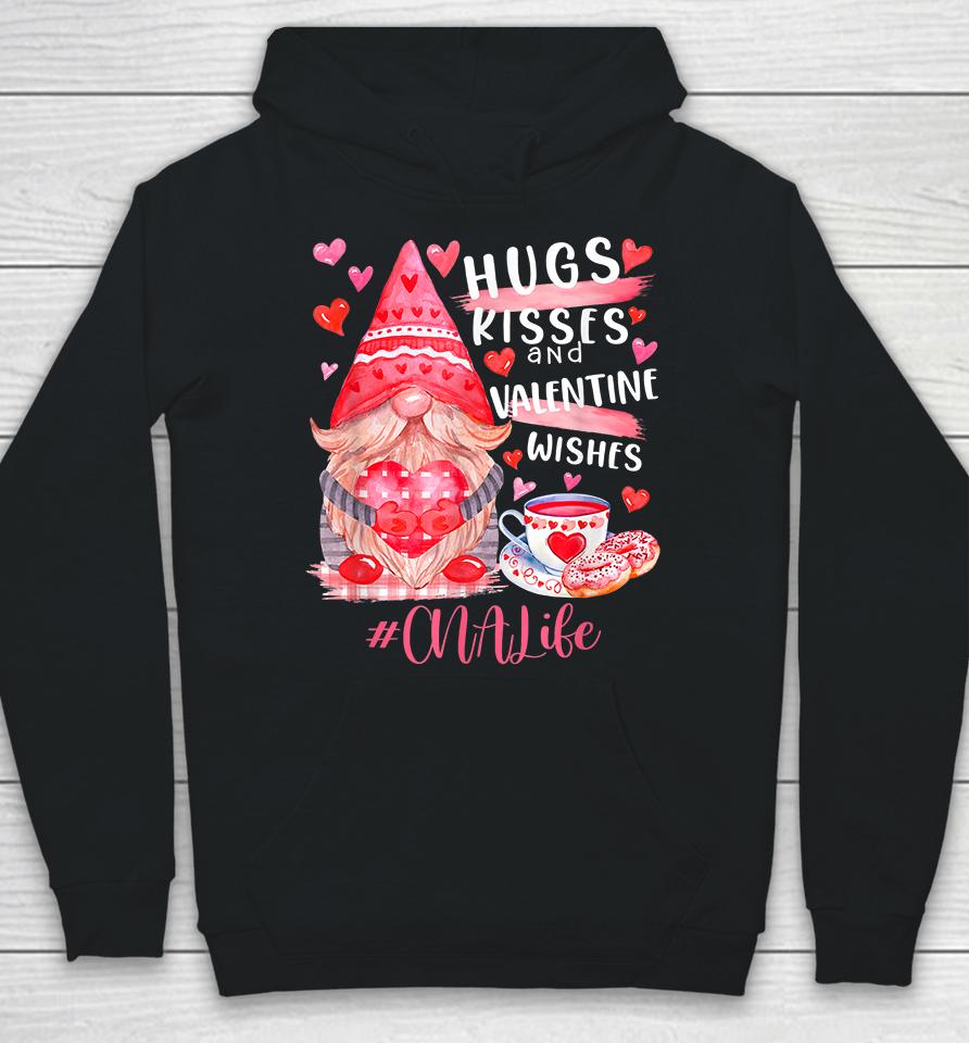 Cute Gnome Cna Life Nurse Hugs Kisses Valentines Day Hoodie