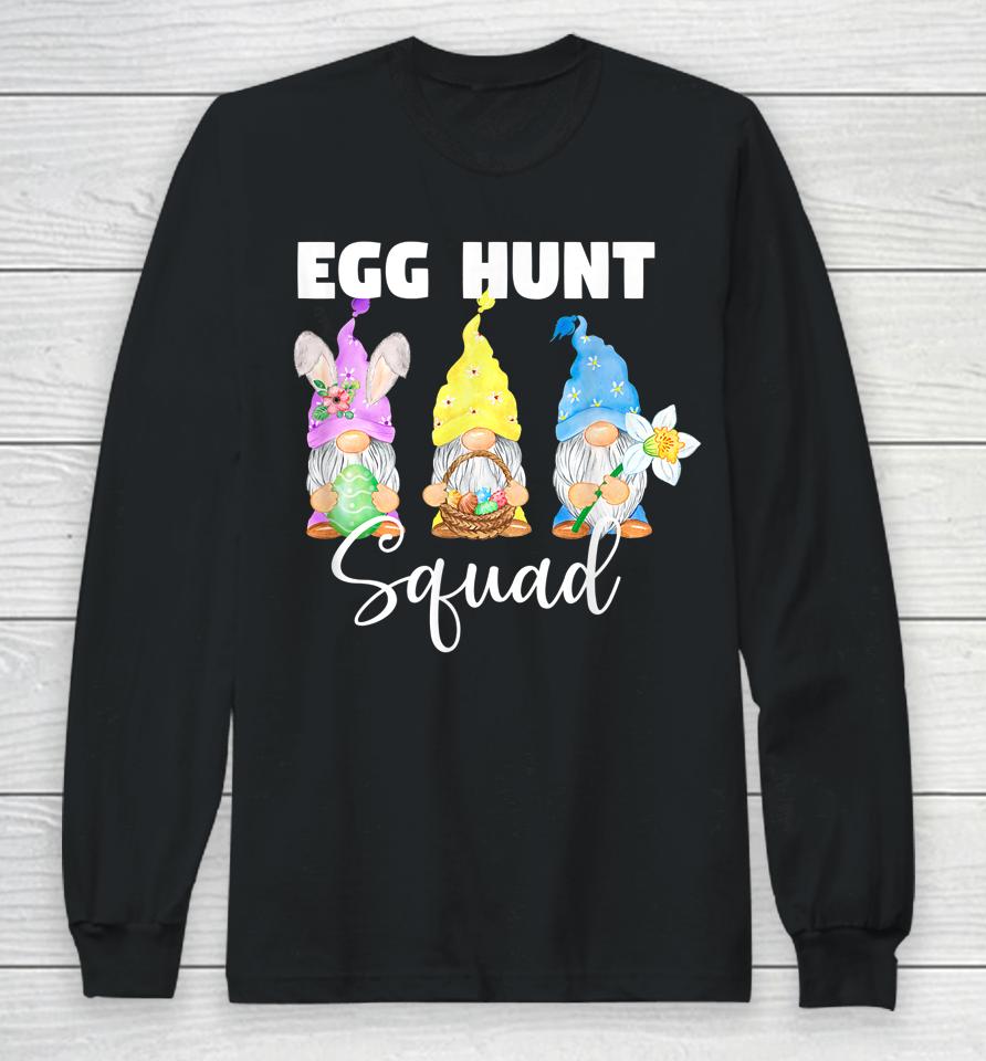 Cute Gnomes Easter Egg Hunt Squad Easter Day Bunny Long Sleeve T-Shirt