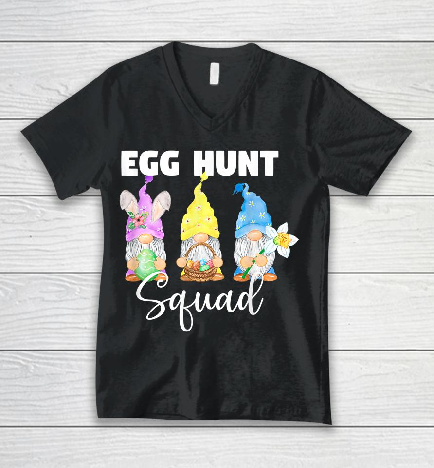 Cute Gnomes Easter Egg Hunt Squad Easter Day Bunny Unisex V-Neck T-Shirt