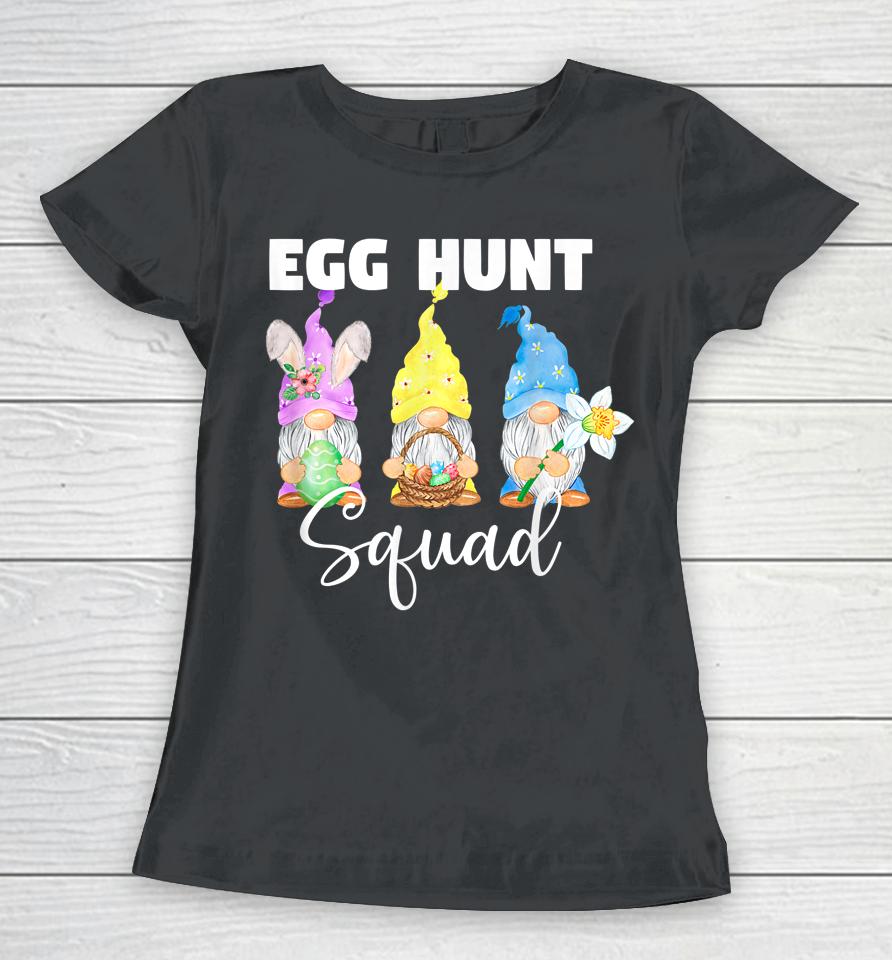 Cute Gnomes Easter Egg Hunt Squad Easter Day Bunny Women T-Shirt
