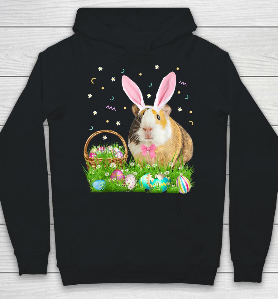 Cute Guinea Pig Easter Day Bunny Eggs Easter Hoodie