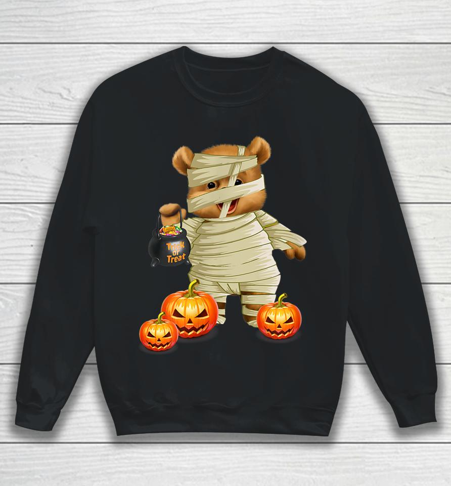 Cute Halloween Pumpkin Funny Mummy Bear Sweatshirt