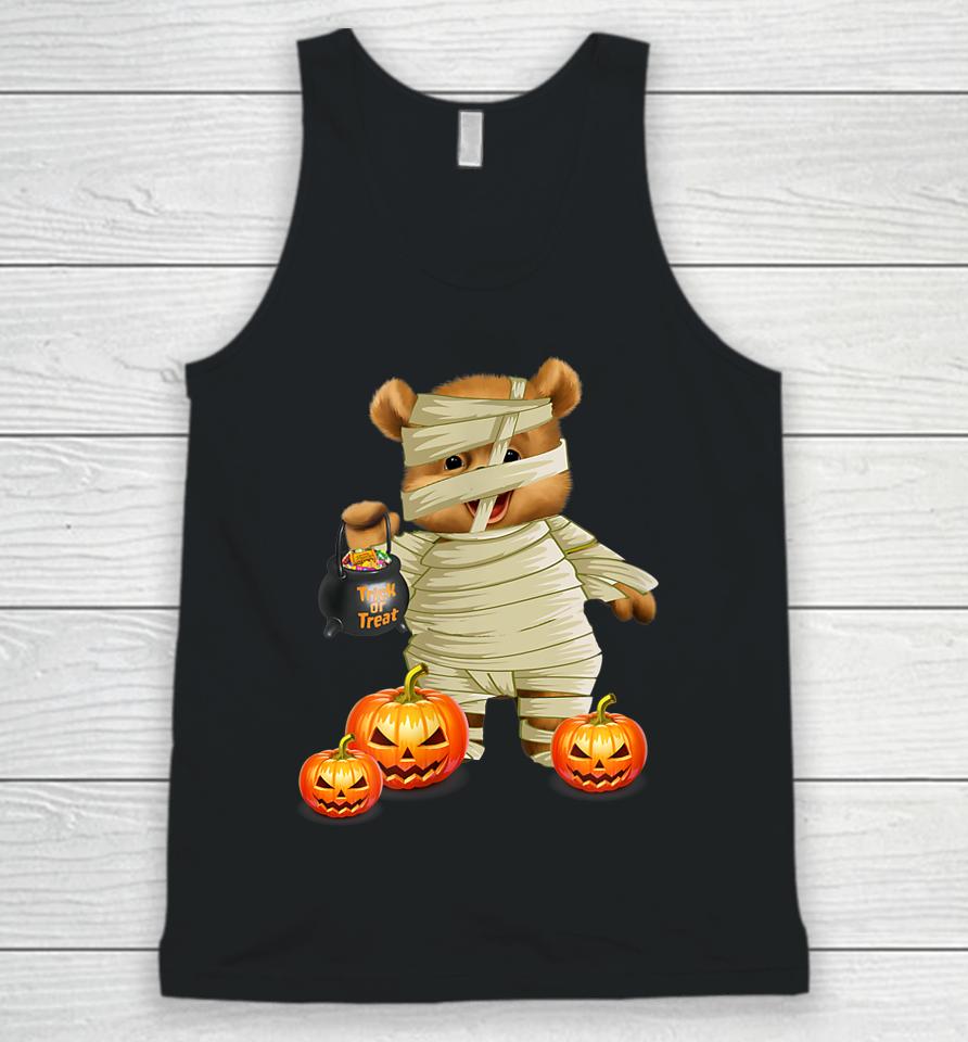 Cute Halloween Pumpkin Funny Mummy Bear Unisex Tank Top