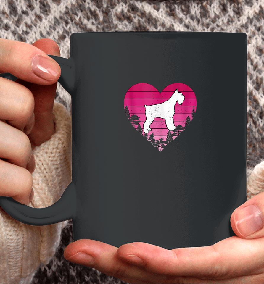 Cute Hearts Schnauzer Dog Valentines Day Coffee Mug