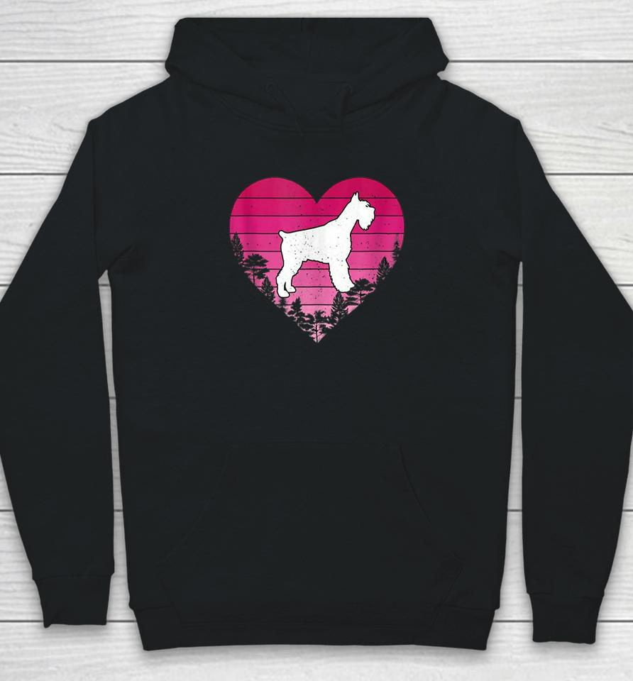 Cute Hearts Schnauzer Dog Valentines Day Hoodie