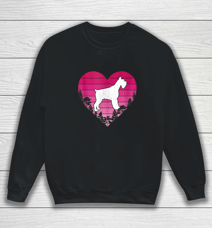 Cute Hearts Schnauzer Dog Valentines Day Sweatshirt