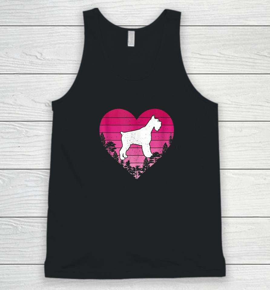 Cute Hearts Schnauzer Dog Valentines Day Unisex Tank Top