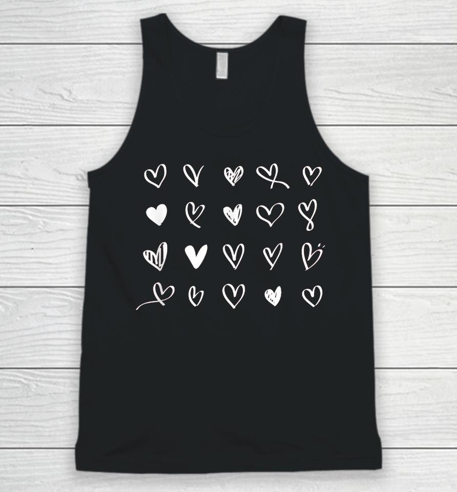 Cute Hearts Valentine's Day Unisex Tank Top