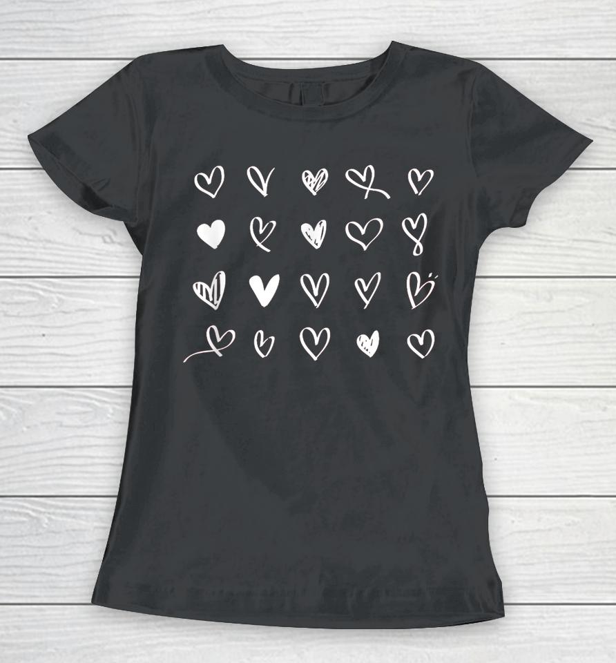 Cute Hearts Valentine's Day Women T-Shirt