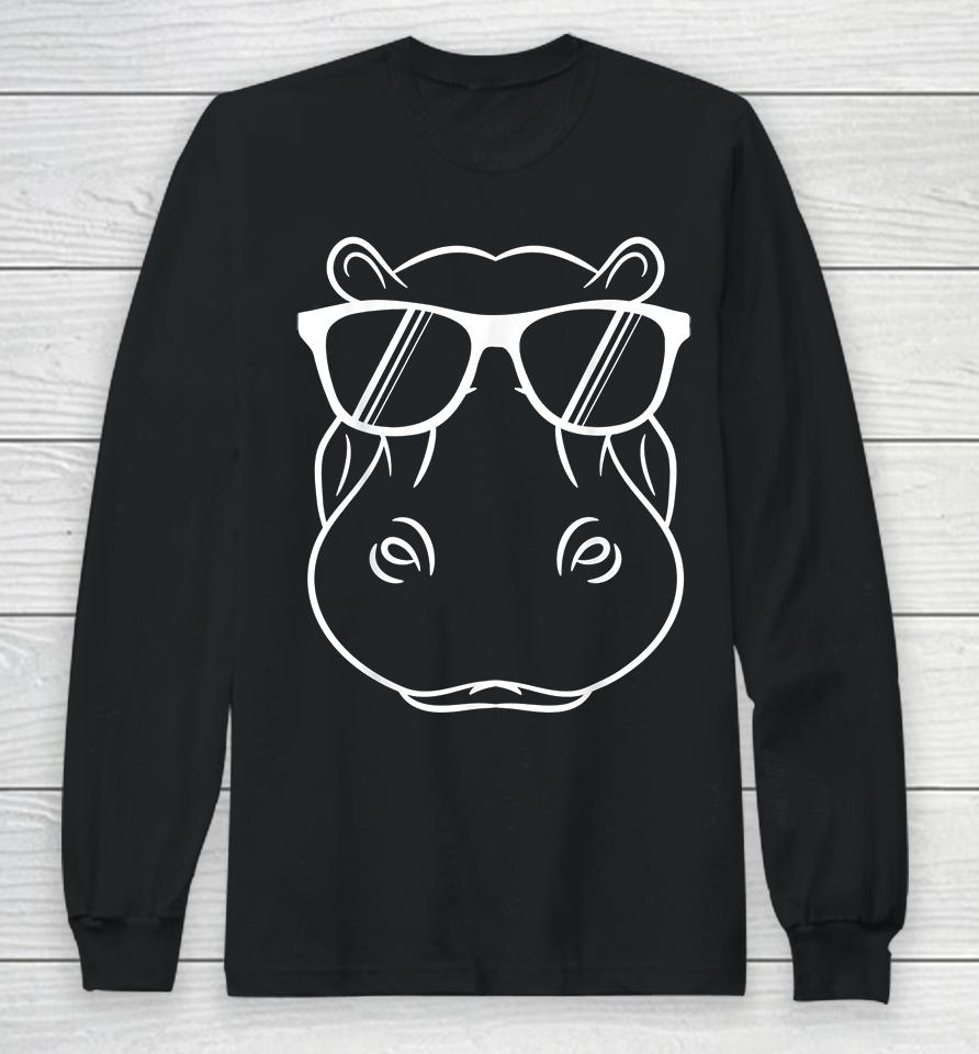 Cute Hippopotamus Art Long Sleeve T-Shirt