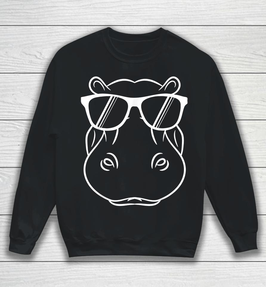 Cute Hippopotamus Art Sweatshirt
