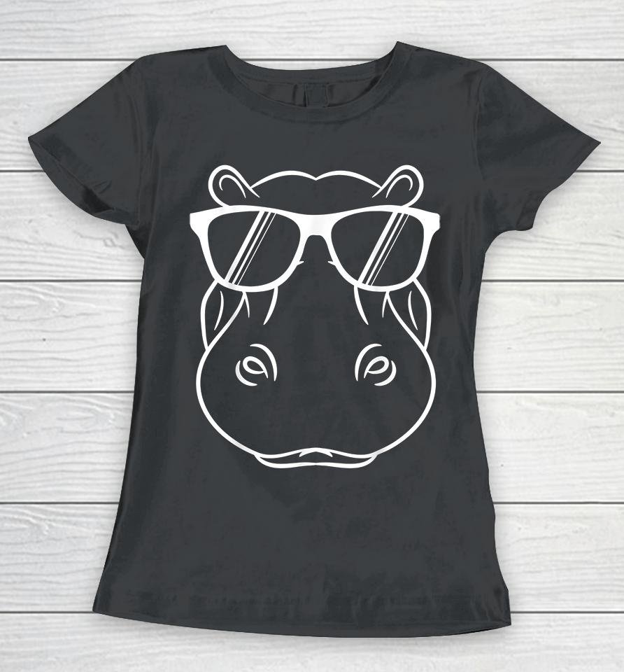 Cute Hippopotamus Art Women T-Shirt