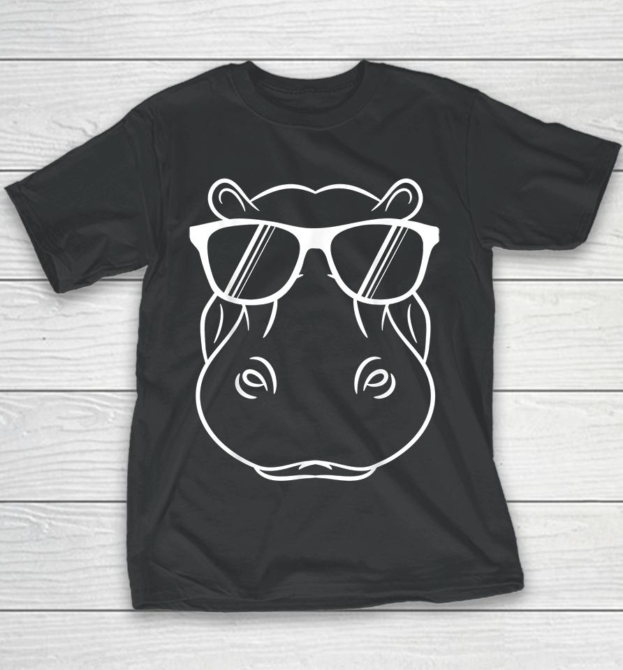 Cute Hippopotamus Art Youth T-Shirt