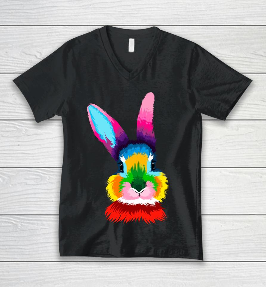 Cute Little Bunny Easter Bunny Men Boys Kids Easter Unisex V-Neck T-Shirt