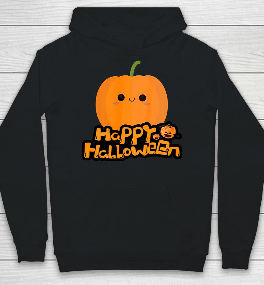 Cute Little Cartoon Pumpkin Happy Halloween Boys And Girls Hoodie