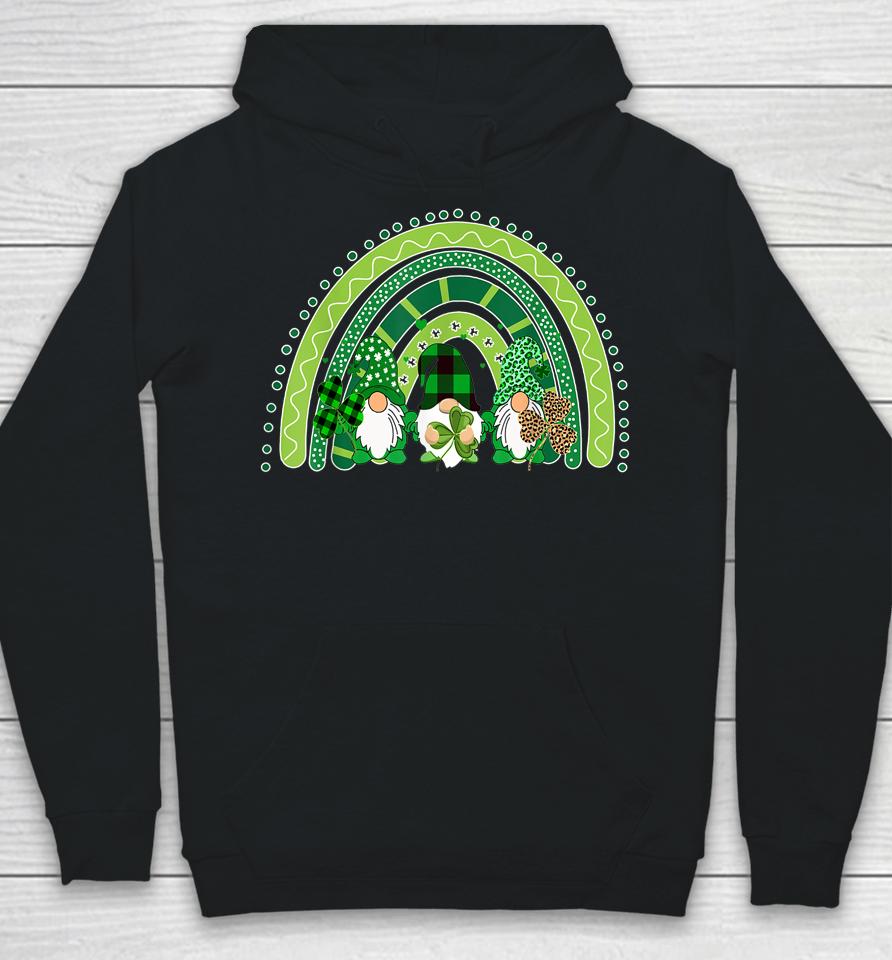 Cute Lucky Rainbow Gnome Happy St Patrick's Day Hoodie