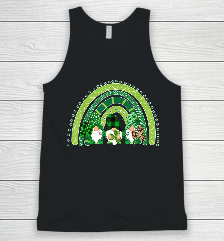 Cute Lucky Rainbow Gnome Happy St Patrick's Day Unisex Tank Top