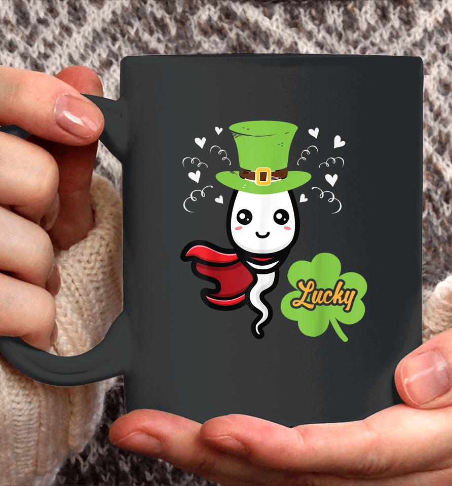 Cute Lucky Sperm Shamrocks Irish St Patrick's Day Coffee Mug